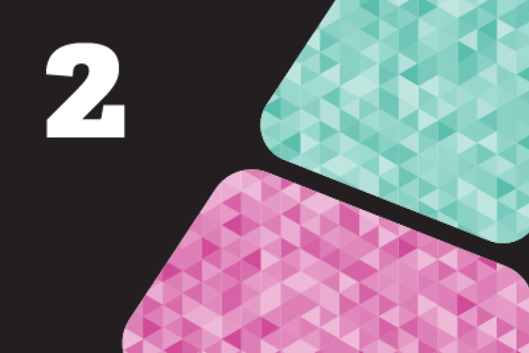 the number two with an illustrative graphic alongside